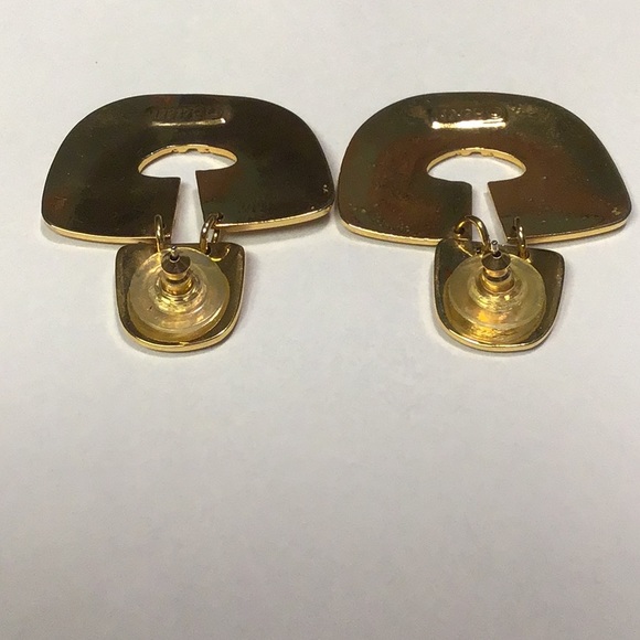 Vintage Signed Edgar Berebi Enamel Earrings *EUC* - Picture 3 of 8